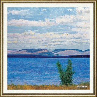 梁光泽_高原的湖_br_Plateau Lake